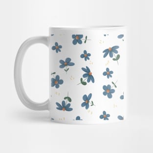 Light Blue Floral Pattern Design Mug